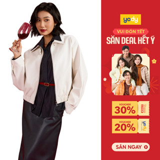  Áo khoác bomber nữ YODY da chun gấu năng động cá tính tối giản TRA - KNN7002 