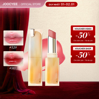  Son Bóng JOOCYEE Glazed Rouge Watery Lip Gloss Dưỡng ẩm Lâu Trôi Hiệu Ứng Thạch Thuỷ Tinh Căng Bóng Mọng Môi Che Phủ Rãnh Môi Màu Sắc Tự Nhiên 3.4g 