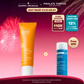  Kem chống nắng dưỡng ẩm giúp làm sáng và đều màu da SPF 50 Paula's Choice 5% Vitamin C 60ml - 1360 