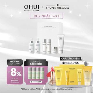  Bộ 6 món tinh chất dưỡng sáng chuyên sâu Niacinamide 5% OHUI Extreme White Mela Toning Dark Spot Ampoule Essence 147ml 
