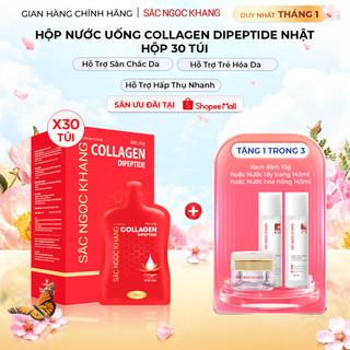  Nước Uống Đẹp Da Collagen Dipeptide Sắc Ngọc Khang  Hộp 30 Túi  - Cải Thiện Nếp Nhăn Dưỡng Da Tươi Trẻ 