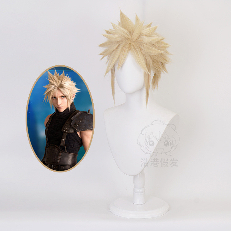 [Haogang] Final Fantasy 7 Claude Strave Wig Nữ Dual-use EVNO