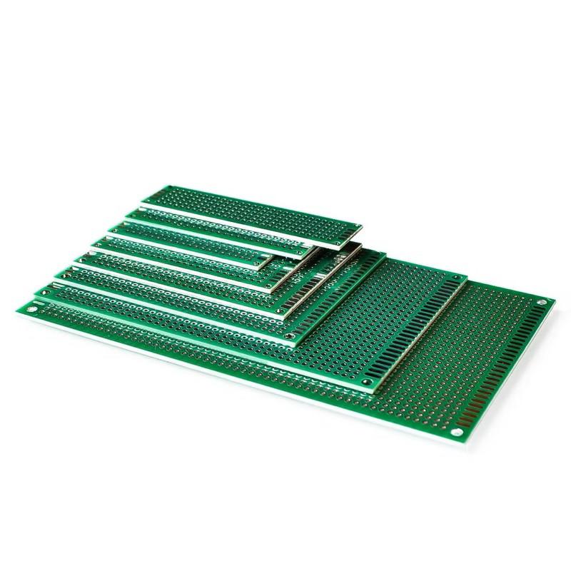 Bảng Mạch Đục Lỗ PCB Phủ Xanh 2 Mặt  Đủ Kích Thước / Bo Đồng Đục Lỗ