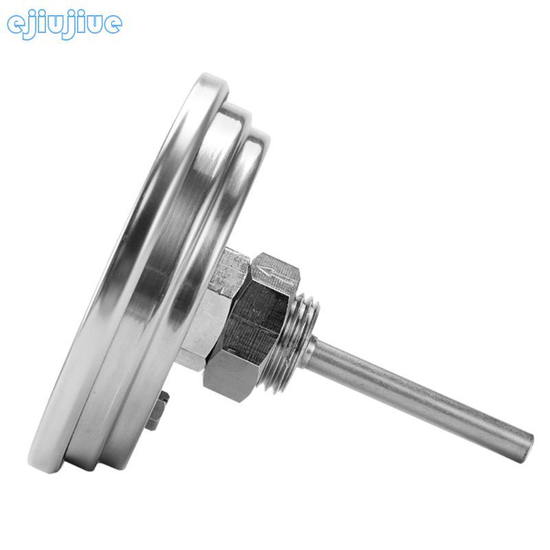 Cc 0-300°C 50-550°F Nhiệt kế lò nướng cho lò nướng BBQ Thép không gỉ 1 2NPT Mặt số tròn Máy đo nhiệt