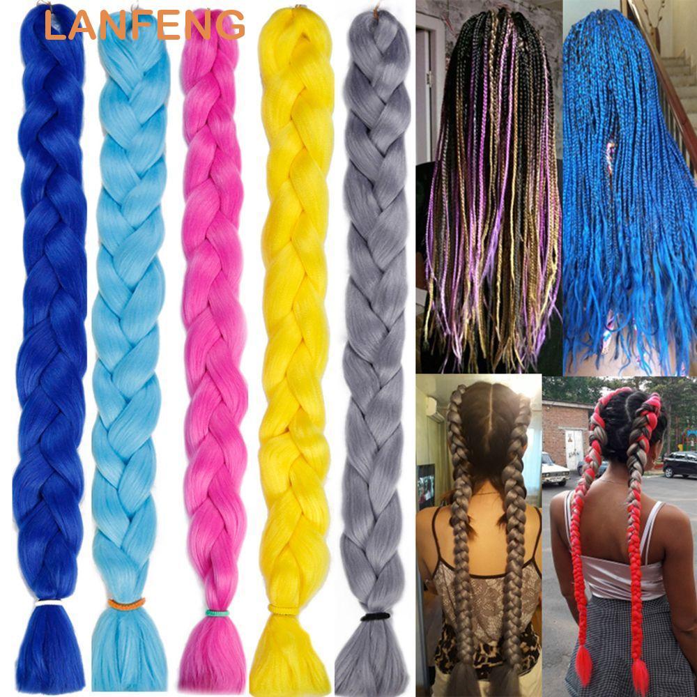 CỬAAHÀNG Jumbo Braiding Ombre Afro Twist Braids Tổng hợp Bím giả