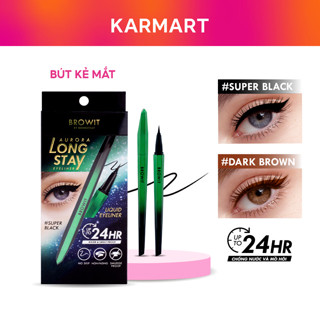 Bút Kẻ Mắt Lâu Trôi Siêu Mảnh Browit Không Vón Cục Kẻ Đều Nét Aurora Long Stay Eyeliner 0.5g