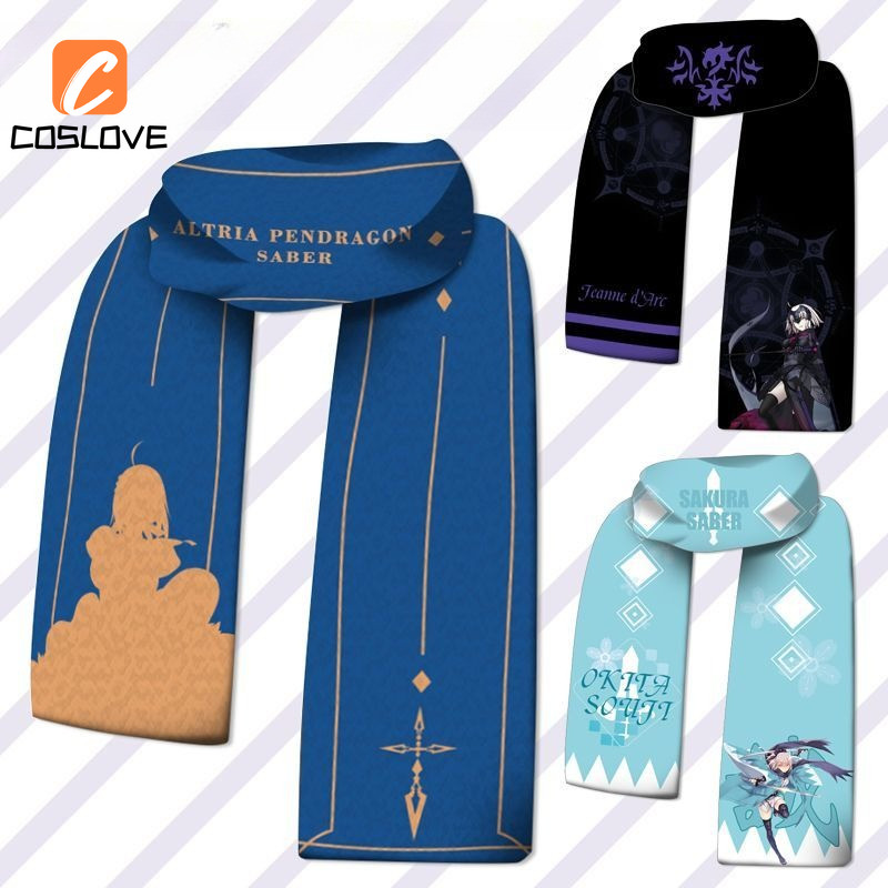 Khăn cosplay FGO Saber họa tiết anime Okita, phù hợp dùng hàng ngày và làm đạo cụ trang trí