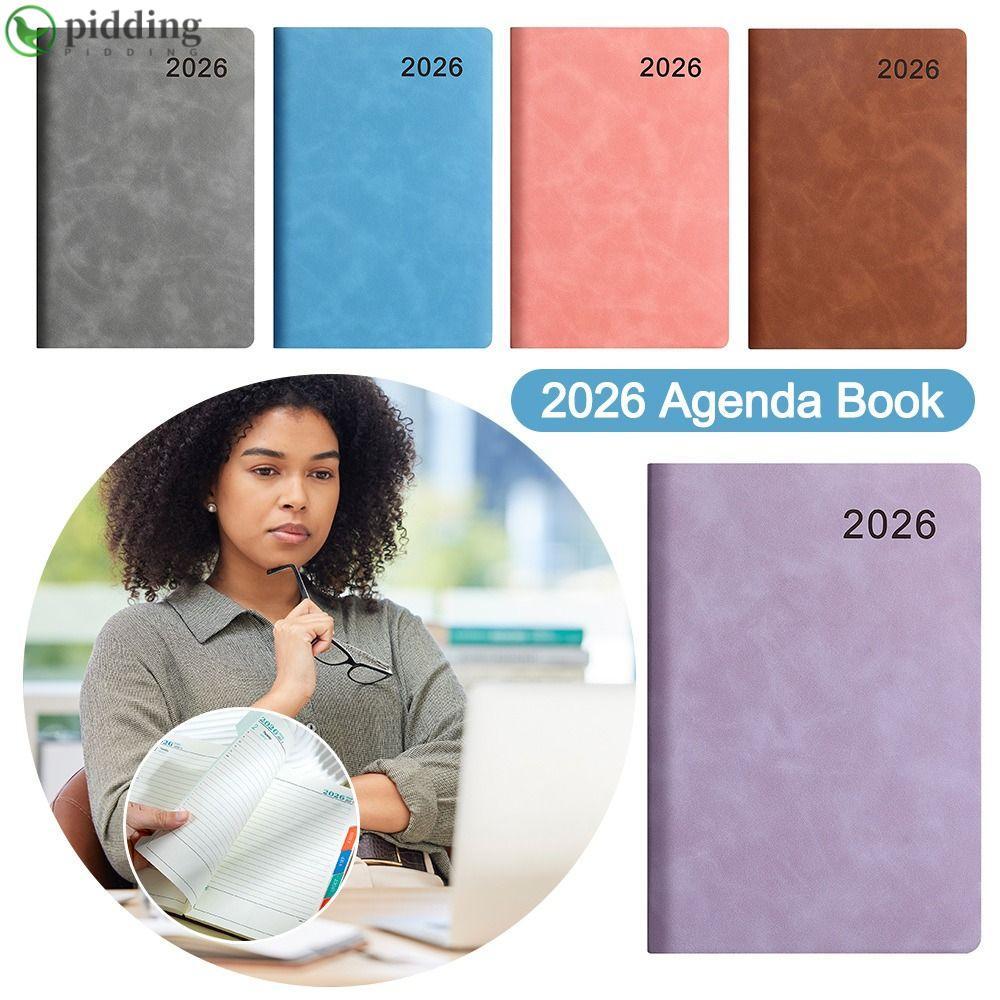 Công cụ lập kế hoạch hàng ngày PIDDING, Sổ nhật ký 365 2026, Quà tặng Da A5 Size Notebook Office