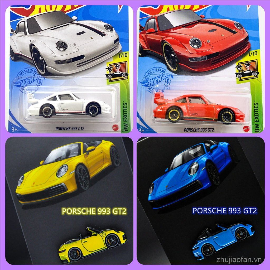 Mattel Hot Wheels C4982 Hot Little Xe thể thao PORSCHE Hợp kim đồ chơi ô tô PORSCHE 993 GT2 TQHA