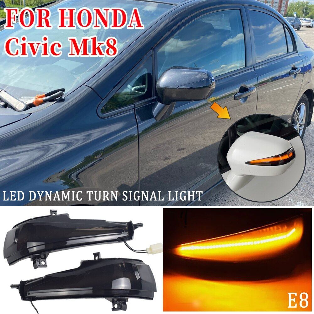 2 Miếng LED Năng Động Biến Tín Hiệu Đèn Bên Gương Báo Blinker Repeater Đèn Dành Cho Xe Honda Civic M