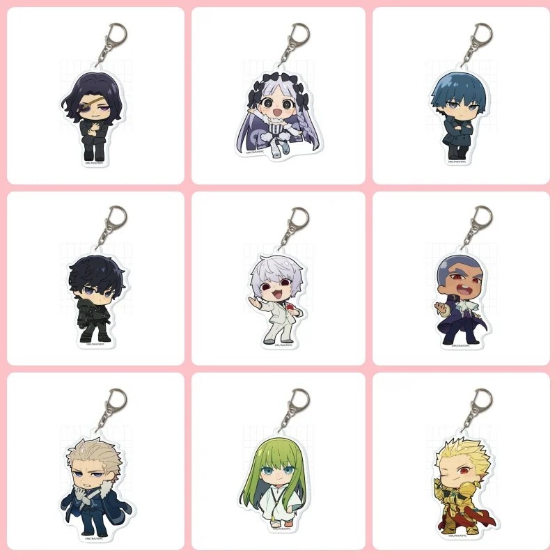 Móc khóa Anime Fate/strange Fake mica acrylic chibi Standee Fate Series trang trí cặp túi quà tặng m