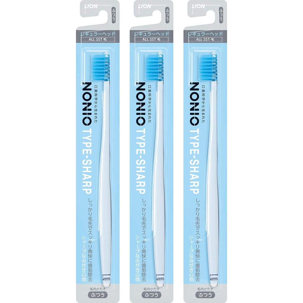 NONIO TYPE-SHARP Toothbrush Set (Soft/Medium) - 3 or 6 Pack/ Direct from JAPAN
