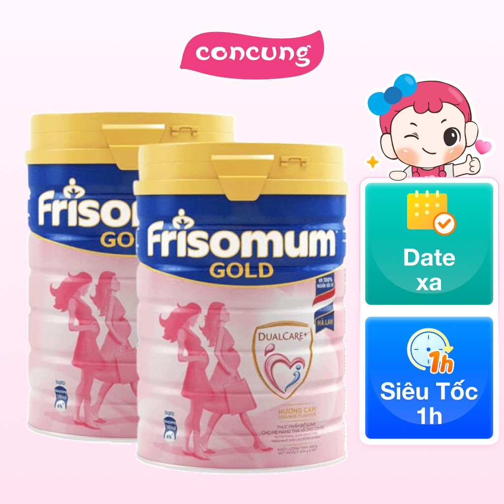 Combo 2 lon Sữa bầu Friso Mum Gold 400g hương cam