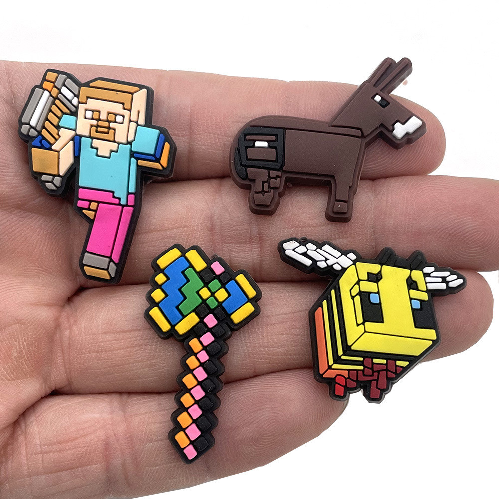 Minecraft Minecraft Minecraft Hoạt Hình Lỗ Giày Giày Hoa Giày Khóa Giày Trò Chơi Trang Trí Khóa Phụ 