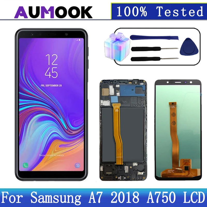 Mới Thử Nghiệm LCD Cho A7 2018 Màn Hình SM-A750F LCD A750G Màn Hình Hiển Thị Bộ Số Hóa Màn Hình Cảm 