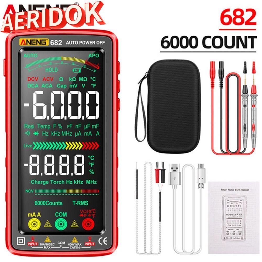 AERIDOK AC / DC Ampe kế ANENG 681 682 True RMS Máy kiểm tra điện áp chính xác cao