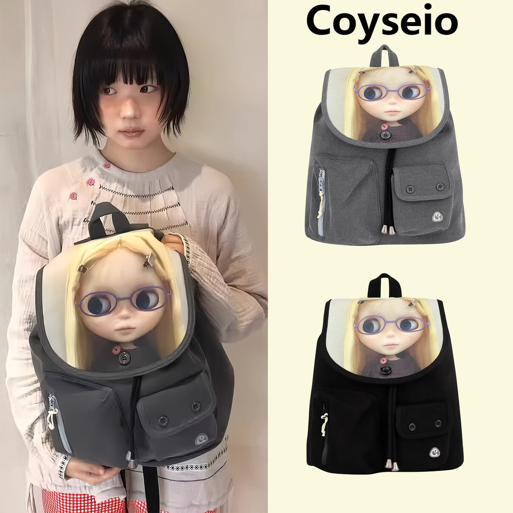 coyseio In-stock Korean doll backpack co-branded blythe Backpack cartoon doll bag