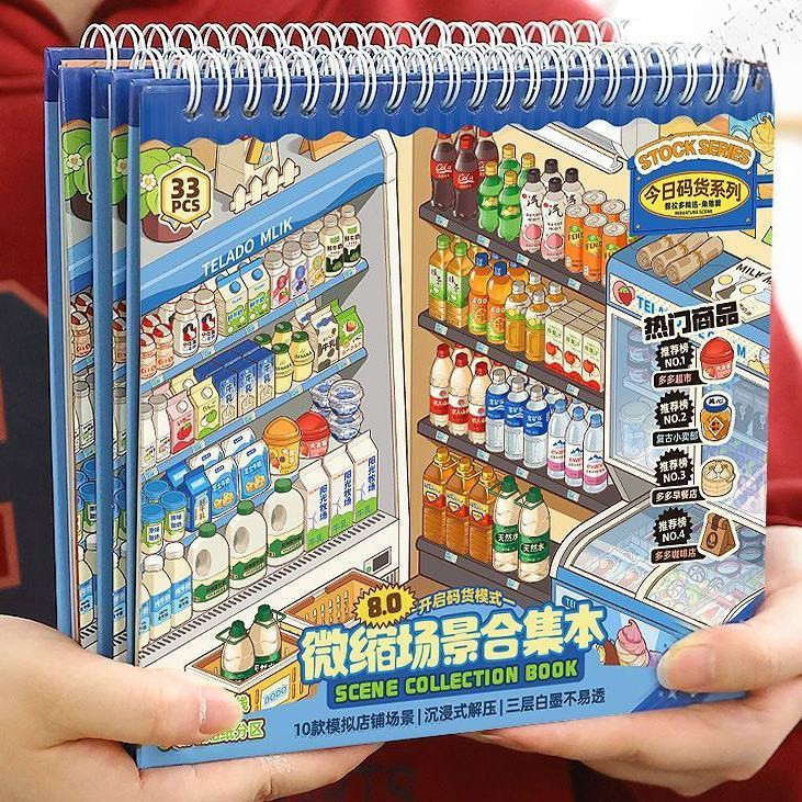 8.0 Bộ sưu tập Nhãn dán cảnh quan thu nhỏ – Phim hoạt hình Hut Girl 3D DIY Scene Sticker OW0S