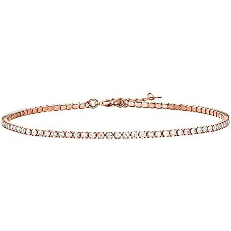 PAVOI 14K Gold Plated Tennis Anklets for Women | Tennis Ankle Bracelet for Women