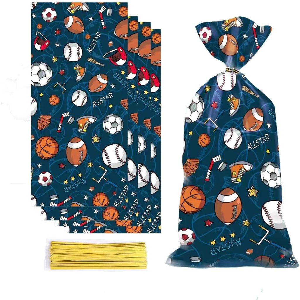 Túi đựng đồ thể thao 50 mảnh LLK - Túi đựng đồ chơi bóng chày, bóng đá, bóng rổ có dây buộc xoắn cho