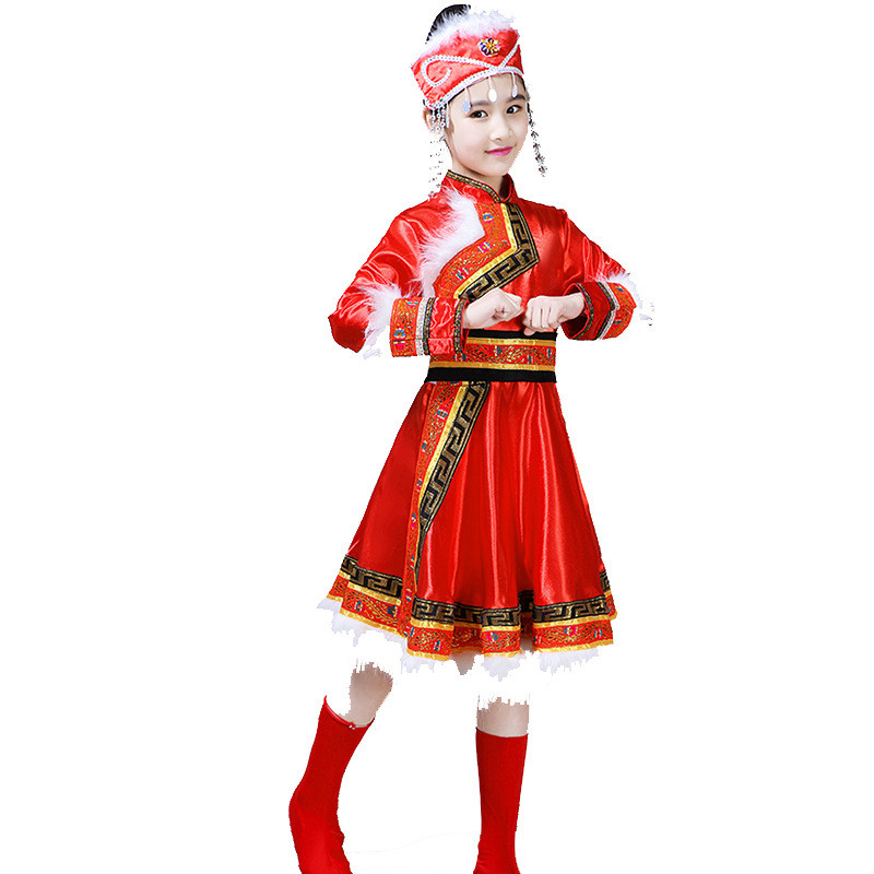 Mới Trẻ Em Trình Diễn Trang Phục Mông Cổ Trang Phục Dân Tộc Mông Cổ Trang Phục Ban Đầu Bé Gái Thiểu 