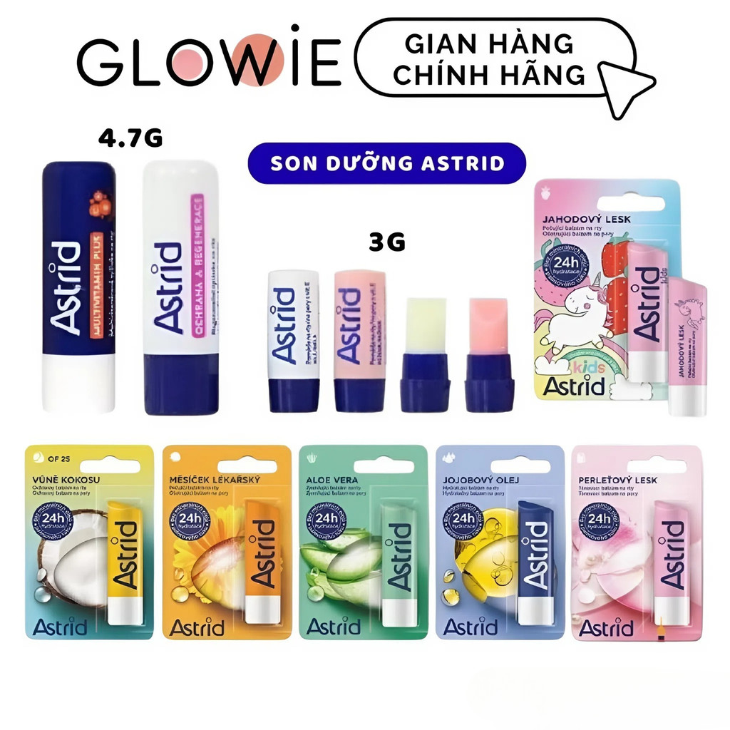 [DEAL HỜI] Son Dưỡng Astrid, Son Dưỡng Mỡ Hươu Tái Tạo Môi Khô Dưỡng Môi Mềm Mịn