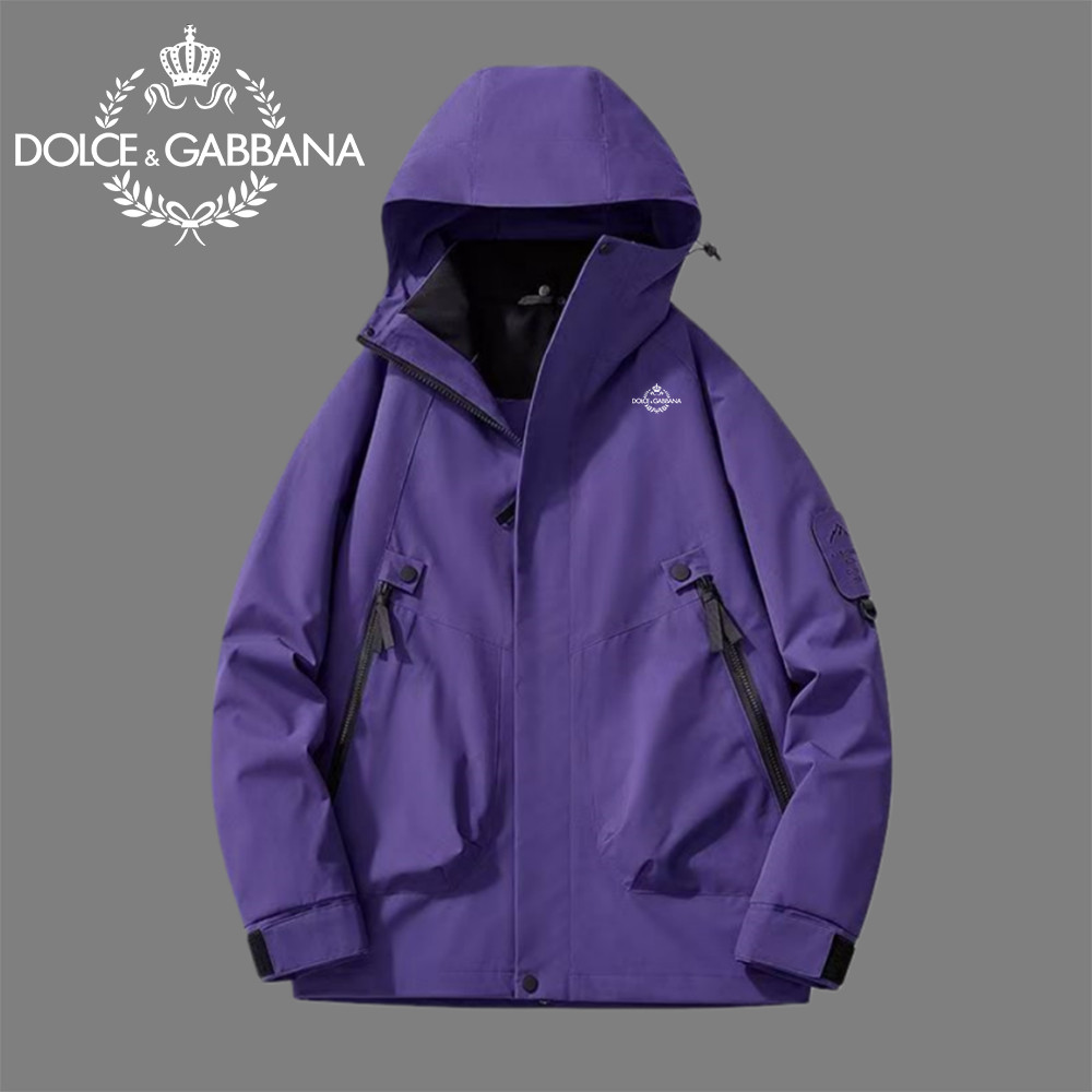 Dolce & Gabbana Áo Khoác Thu Đông 2025 Cho Nam và Nữ, Chống Gió và Mưa, Lót Lông Cừu, Giá Rẻ