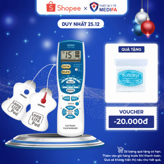 Máy mát xa cổ vai gáy omron hv-f128 - máy massage xung điện trị liệu 12 chế độ tự động theo từng vùng cơ, bảo hành 1 năm