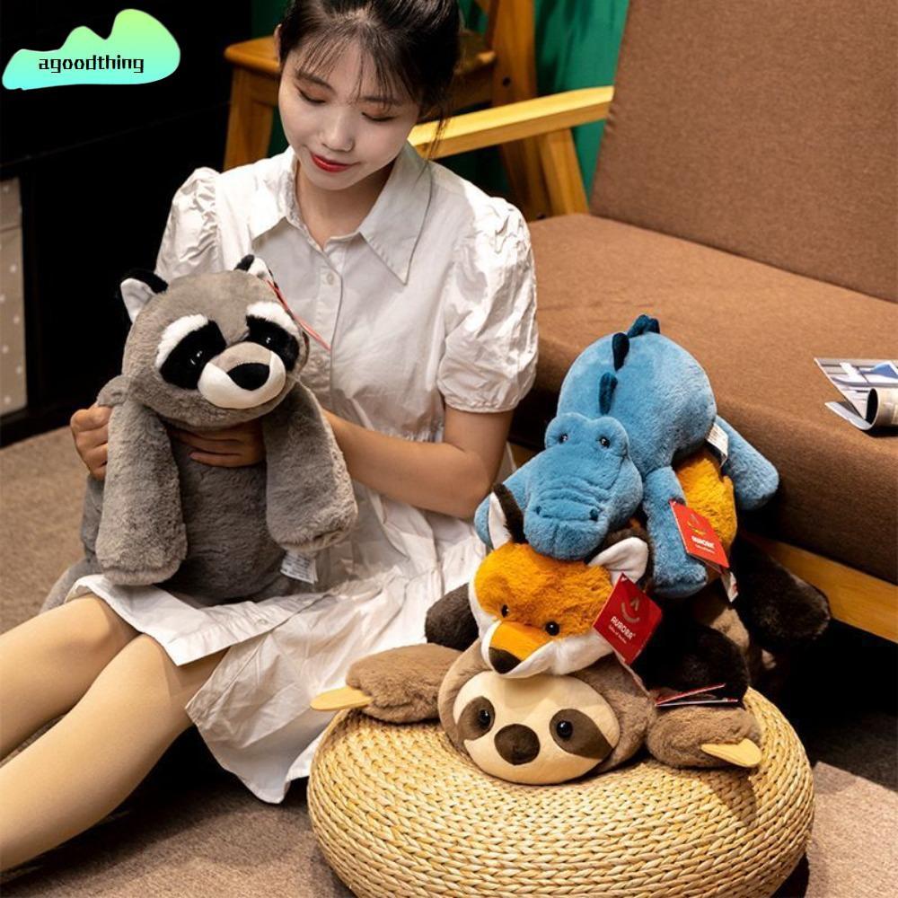 AGOODTHING Big Sloth Plush, Sloth Plushie Thú Nhồi Bông, Quà Tặng Raccoon Lông Tơ 45cm Búp Bê Sang T