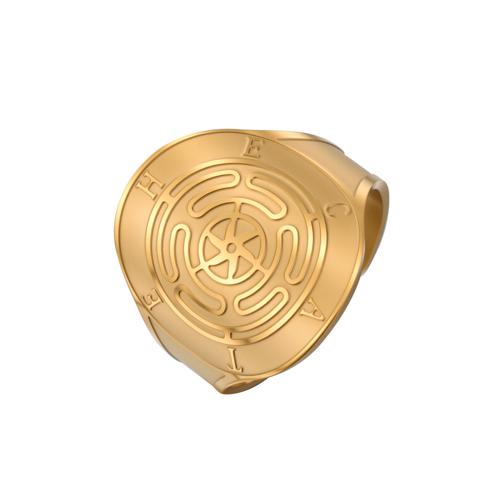 Vòng Bánh Xe Hekate Thép Không Gỉ, Trang Sức Bùa Hộ Mệnh Điều Chỉnh Linh Hoạt Cho Nữ