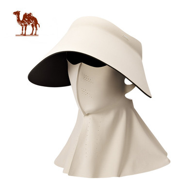 Mũ chống nắng CAMEL CROWN UPF50 với vành rộng và khẩu trang bảo vệ da hoàn hảo.