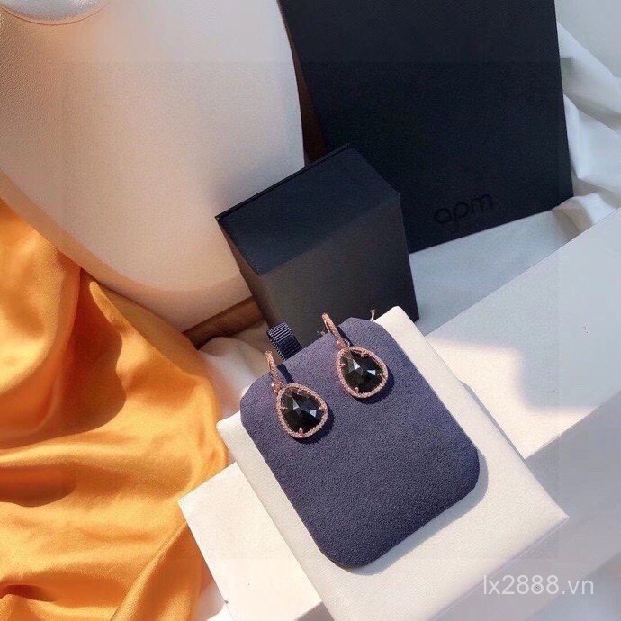 Bông tai mặt sửa đổi Fritillary màu đen vàng hồng DG92