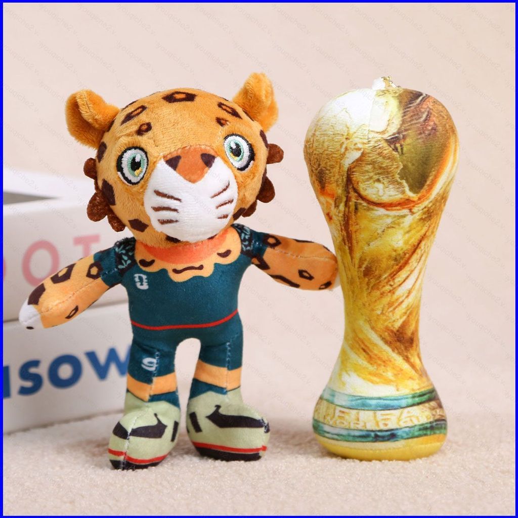 SV FIFA World Cup USA-Canada-Mexico Linh vật Búp bê sang trọng World Cup Cúp Bald Eagle Móc khóa san