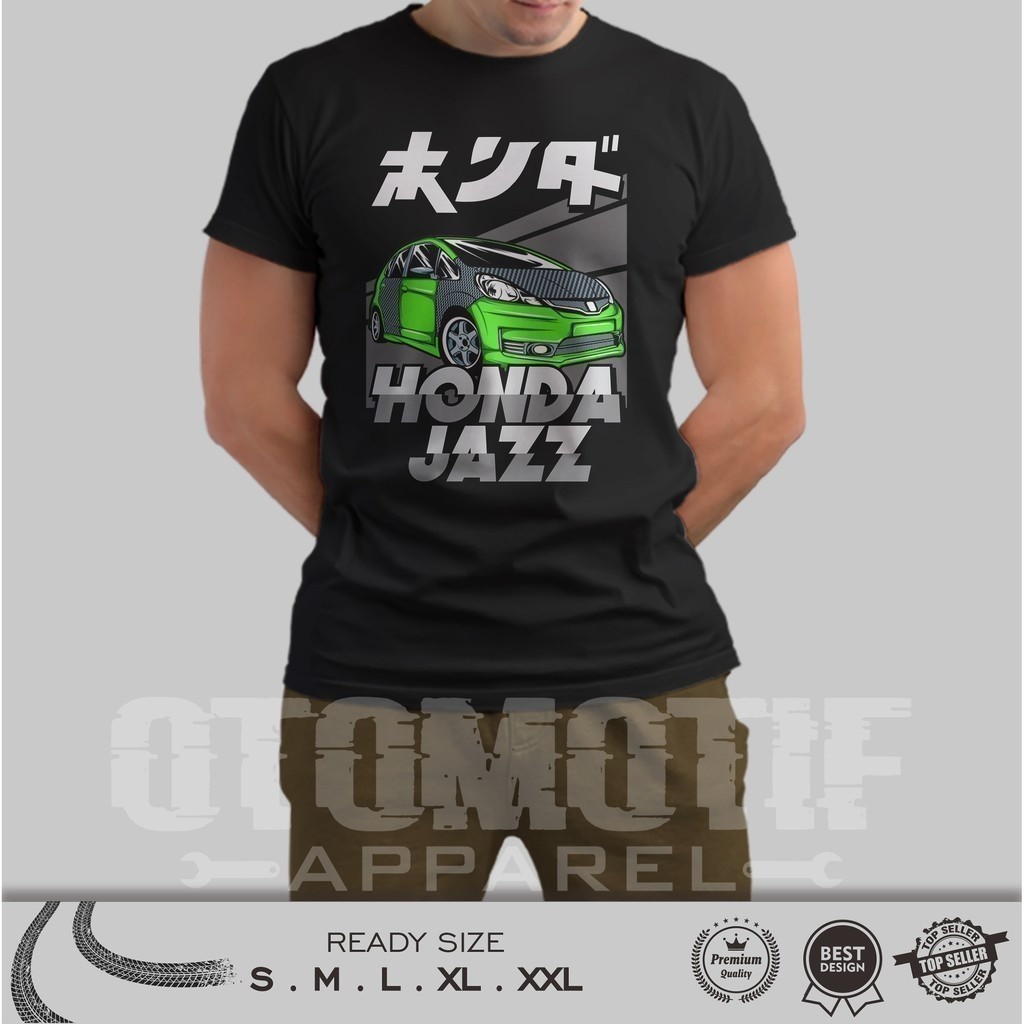 Thời trang 2025 Honda JAZZ GE8 RACINGLOOK TRƯỚC SERIES 040 Áo thun / Baju Microfiber Jersi / Áo thun