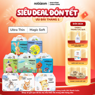   Quà tự chọn   4 BỊCH  Tã Bỉm Nabizam Ultra Thin Magic Soft Nội Địa Hàn Siêu Mềm Mỏng Thoáng Khi Cho Bé Từ 3-25kg 