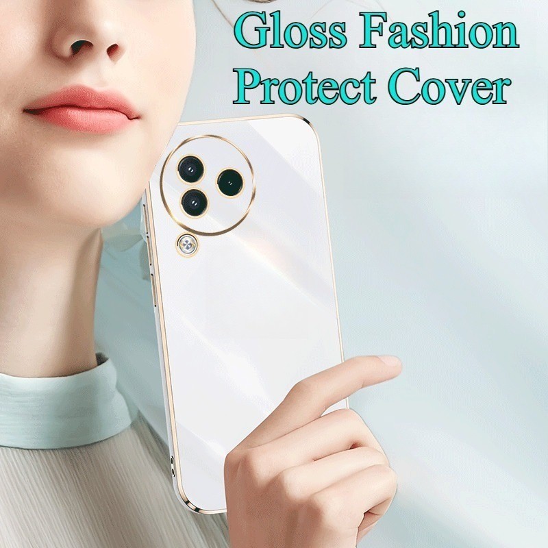 Điện thoại mạ điện màu trơn sang trọng cho OPPO A77 A78 A79 A94 A95 A97 A2 F19 F21s K10 F21 Pro Plus