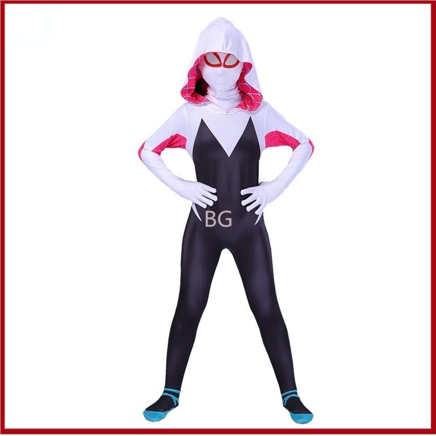 Gwen Spider Stacy Trang Phục Trẻ Em Gwen Cosplay Bé Gái Nọc Độc Jumpsuits Carnival Halloween Trang P