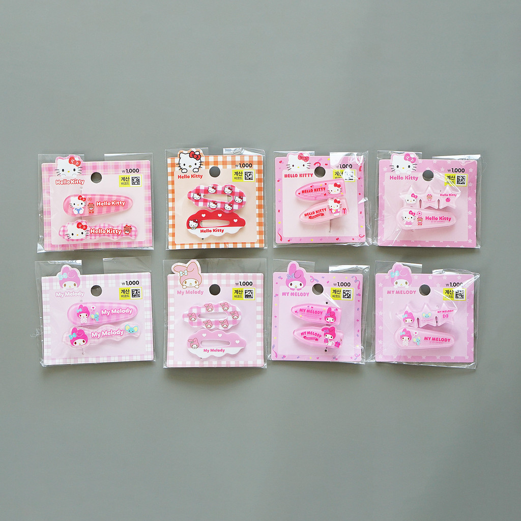 [Daiso Korea] Kẹp tóc Sanrio Kitty My Melody Daiso Hàn Quốc 1