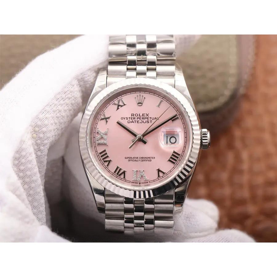 G2I4 2026AAARRo le xsa _ Watch 36mm Lexus Datejust 36 mm mặt số màu hồng La Mã số 3235 Đồng hồ nam t