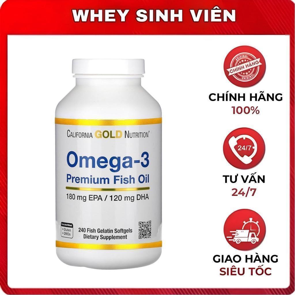 [Siêu Sale] [Rẻ vô địch] California Gold Nutrition Omega 3 Premium Fish Oil - 240 viên - Chính hãng 