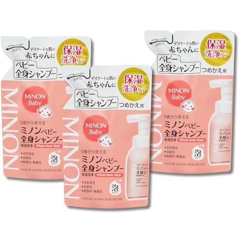 [3 Pack] MINON Baby Body Shampoo Refill 300mL x 3 Set (4987107616043/003)/ Direct from JAPAN
