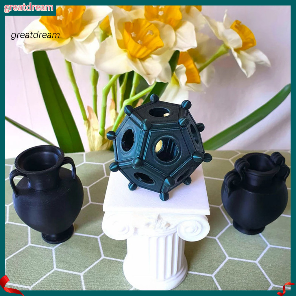 Mơ mộng| La Mã cổ đại Dodecahedron 3d In hình học rỗng Trang trí sưu tập lịch sử Quà tặng trang trí 