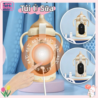Túi Ủ Sữa Da Cao Cấp 26 Mức Nhiệt - Cắm USB, 240ml, Tay Cầm, Phù Hợp Mọi Bình, Tiện Du Lịch
