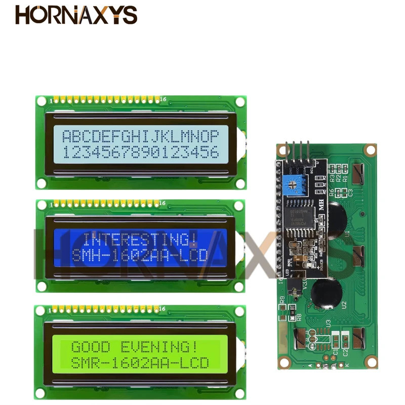 Mô-đun LCD1602 + I2C Màn hình xanh / vàng xanh 16x2 ký tự Màn hình LCD PCF8574T PCF8574 IIC Giao diệ