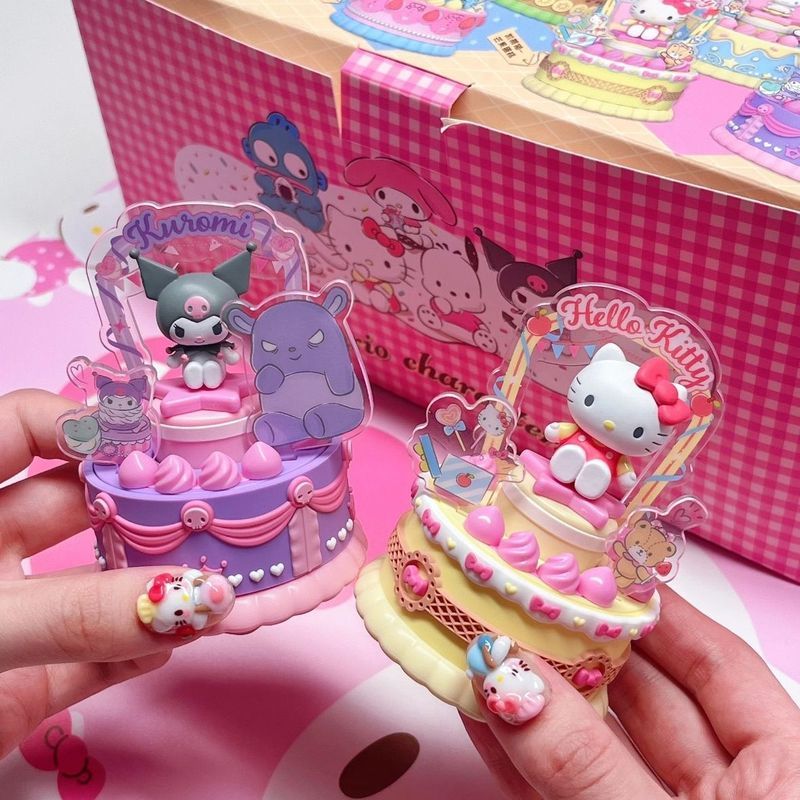 Sanrio Sweet Bakery Birthday Cake Gift Blind Box Hello Kitty Cinnamoroll Kuromi