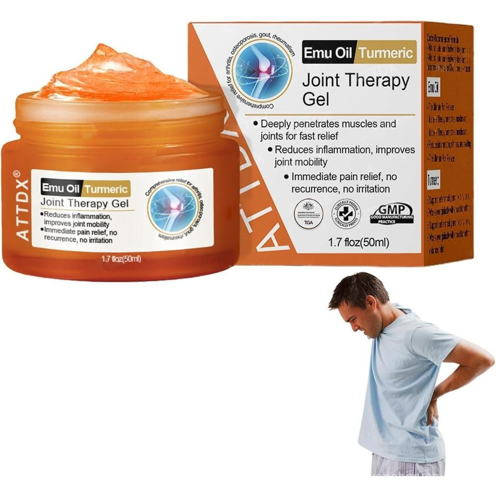 ATTDX Emu Oil Turmeric Joint Therapy Gel, Gel Massage giảm đau chuyên nghiệp, ATTDX Emu Oil Turmeric