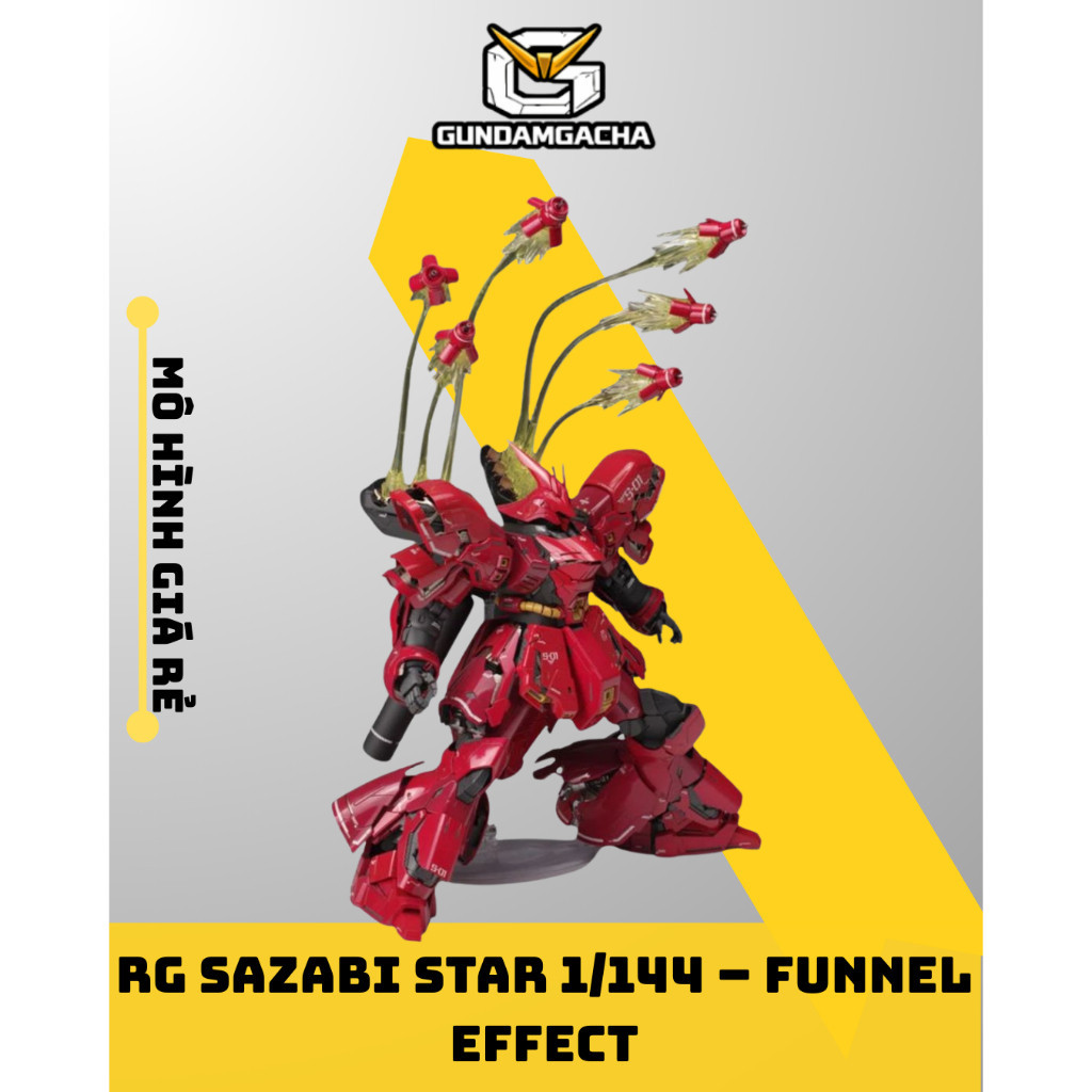 HT ShopX-Mô Hình Lắp Ráp RG 1/144 MSN-04 Sazabi Star – Mô Hình Giá Rẻ | Funnel Effect Set