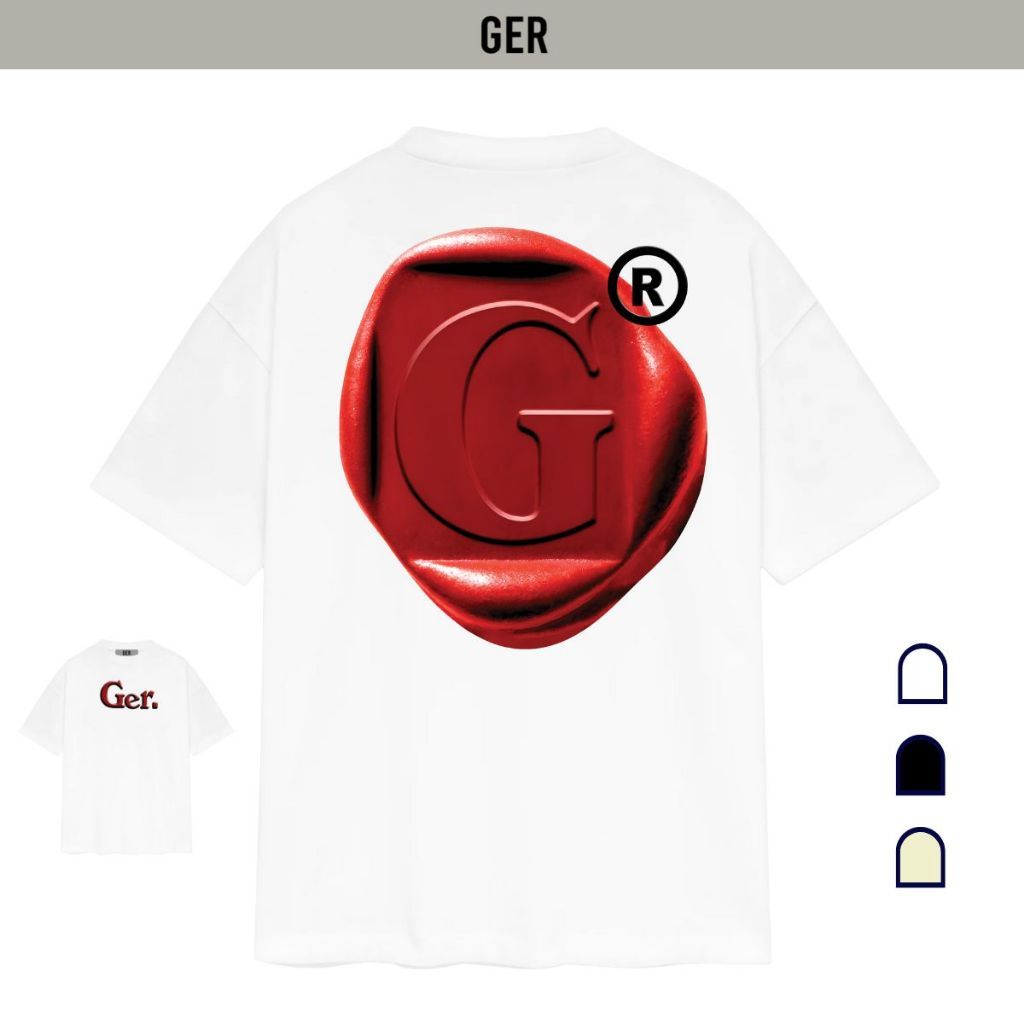 Áo Thun tay lỡ G Red TEE form rộng nam nữ Tshirt unisex bigsize cotton 100% phông oversize GER G28