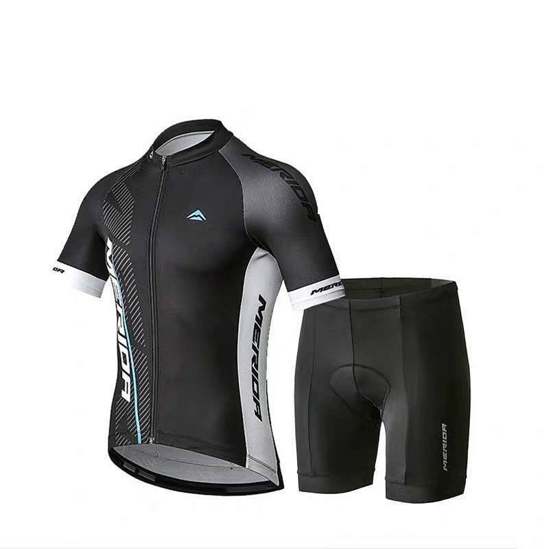 Black and Gray Short-Sleeved Cycling Outfit Suit Mountain Bike Clothes Ring Law Team Edition Bicycle