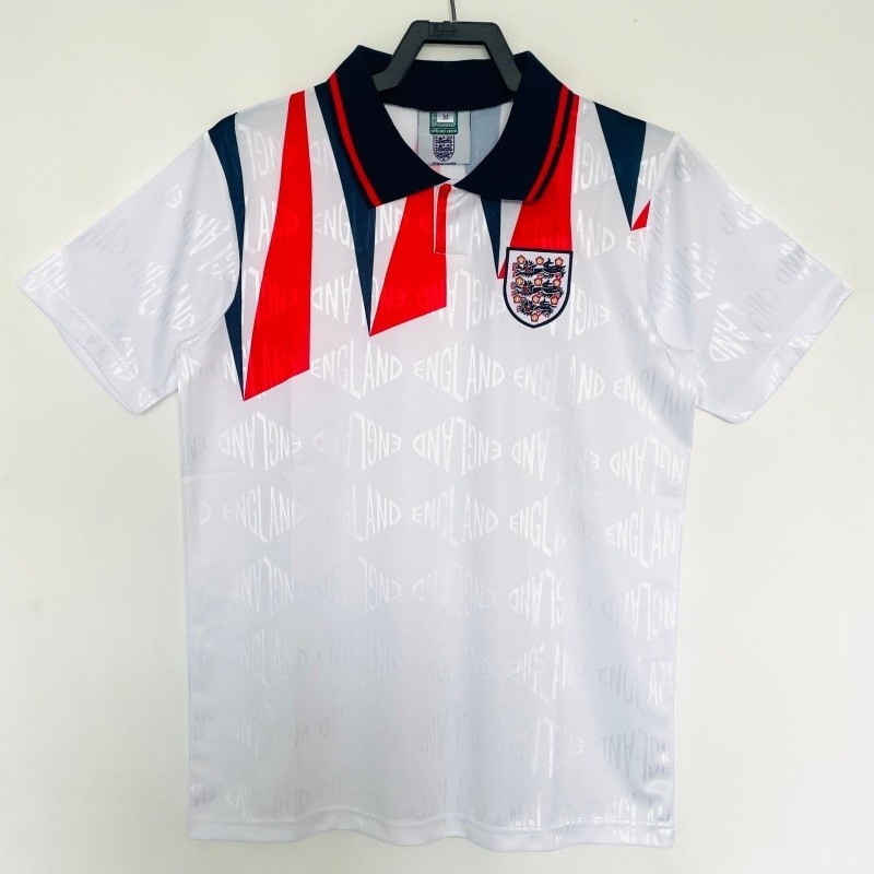 S-XXL 1992 England Home Retro Edition Áo bóng đá nam tay ngắn